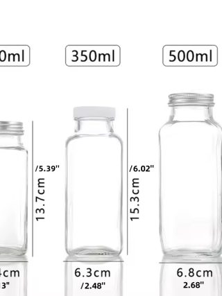 glass juice bottles with lids