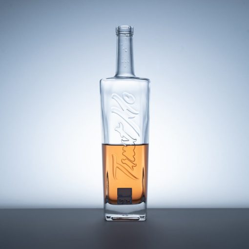 Flint Glass Fancy Tequila Bottle