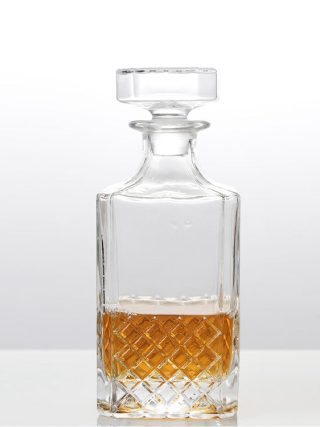 750ml Glass Liquor Bottles with Embossed Logo