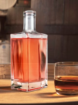 750ml Square Glass Whiskey Decanter