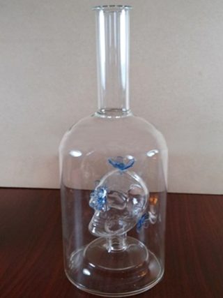 750ml skull vodka bottle