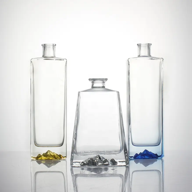 transparent alcohol bottle