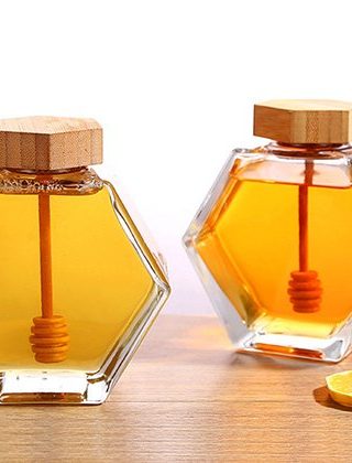 Hexagon Glass Jars for Honey