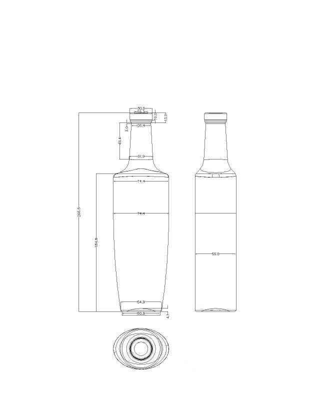 Glass Bottle Design Drawings